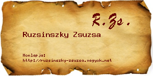 Ruzsinszky Zsuzsa névjegykártya
